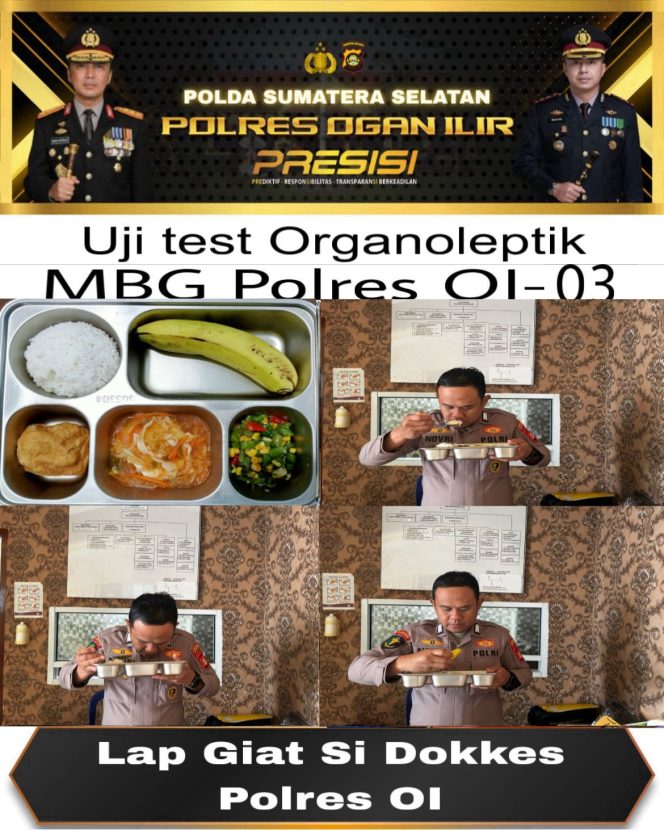 
 DOKKES POLRES OGAN ILIR PASTIKAN 11.054 PORSI MBG AMAN DAN LAYAK KONSUMSI MELALUI PEMERIKSAAN FOOD SECURITY