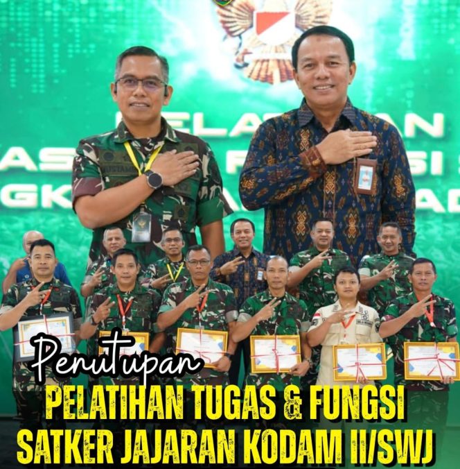 
 Asrendam II/Sriwijaya Tutup Pelatihan Tugas dan Fungsi Satker TA 2026