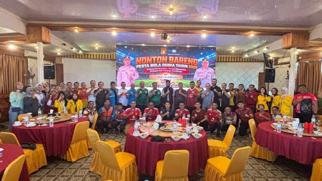 
 Perkuat Sinergi Lintas Sektor, Biro Logistik Polda Sumsel Gelar Nobar Piala Dunia 2026