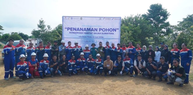 
 Menjaga Jalur Pulang Gajah Sumatra, Pertamina EP Zona 4 Tanam Pohon di Musi Rawas