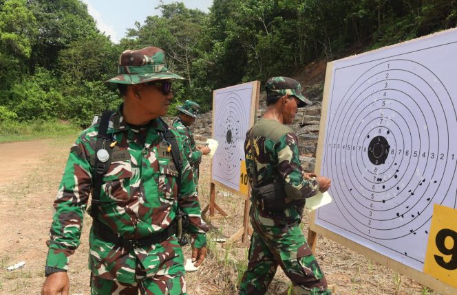 
 Asah Profesionalisme Prajurit, Personel Koramil Jajaran Kodim 0418/Palembang Ikuti Latihan Menembak Semester I Tahun 2026