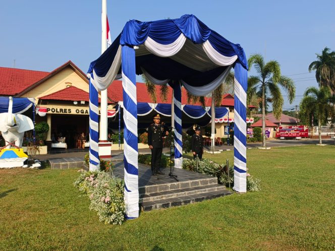 
 Upacara Hari Bhayangkara ke-80, Polres Ogan Ilir Teguhkan Komitmen Pengabdian untuk Masyarakat