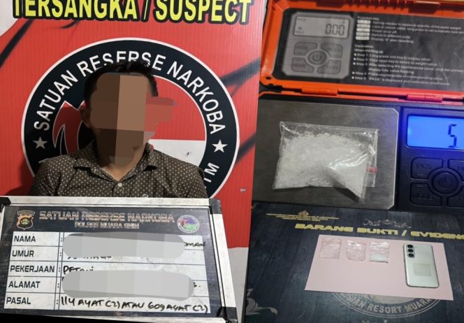 
 Kolaborasi Ditresnarkoba Polda Sumsel dan Satresnarkoba Polres Muara Enim Ungkap Peredaran Sabu, Seorang Pengedar Diamankan