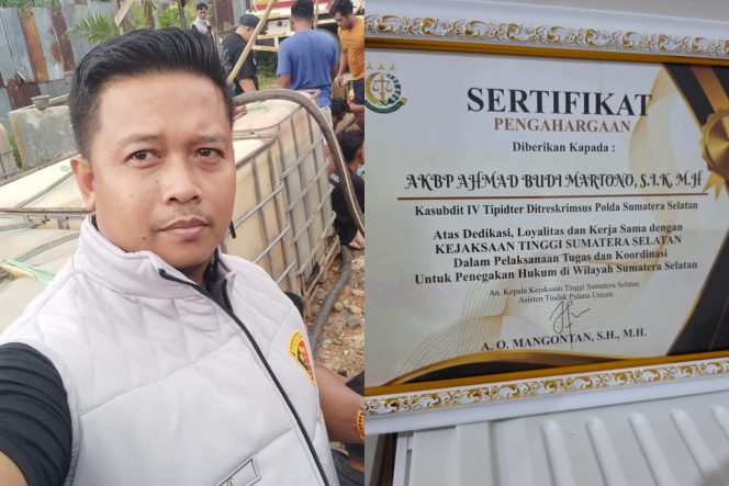 
 Duo Penghargaan Bergengsi! AKBP Ahmad Budi Martono Jadi Aktor Kunci Sinergi Hukum Sumsel