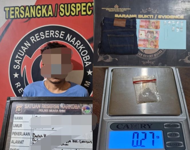
 Miliki Sabu, Buruh Harian Lepas Diamankan Satresnarkoba Polres Muara Enim