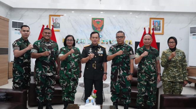 
 Perkuat Kesejahteraan Prajurit, Pangdam II/Swj Sambut Audiensi Tim Sosialisasi Bank Himbara