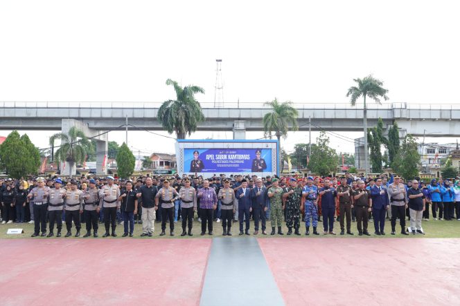 
 Pimpin Apel Sabuk Kamtibmas, Kapolda Sumsel Ajak Masyarakat Perkuat Persatuan dan Tolak Provokasi