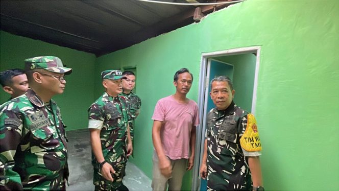 
 Katim Wasev TMMD Ke-129 Tinjau Progres Rehab RTLH Milik Bapak Karyo