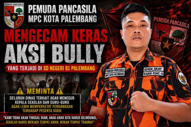 
 Pemuda Pancasila MPC Kota Palembang Desak Penanganan Dugaan Bullying di SD Negeri 81, Jika Tak Ada Perubahan Siap Gelar Aksi