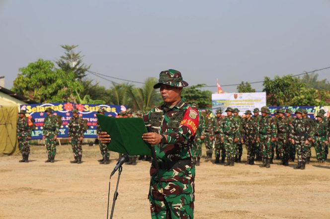 
 Penutupan TMMD ke-129 Kodim 0418 Palembang, Dansatgas Bacakan Laporan Pelaksanaan Program dan Tandatangani Naskah Bersama Pemkot Palembang