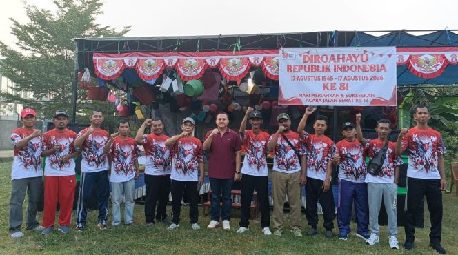 
 Semarak HUT ke-81 RI, RT 16 RW 07 Gelar Jalan Sehat, Dibuka Langsung Camat Sematang Borang