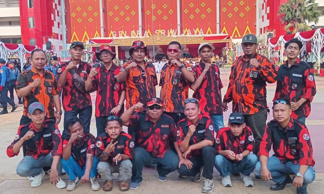 
 PAC Pemuda Pancasila Jakabaring Hadiri Upacara Penurunan Bendera HUT ke-81 RI di JSC Palembang