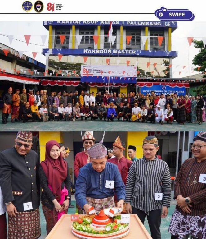 
 HUT ke-81 RI, KSOP Kelas I Palembang Teguhkan Semangat Pengabdian dan Keselamatan Pelayaran