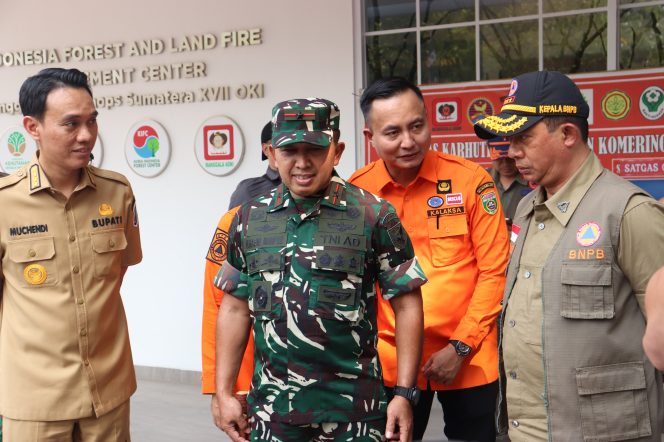 
 Danrem 044/Gapo Cek Posko Karhutla, Pastikan Kesiapan Pasukan Hadapi Titik Api