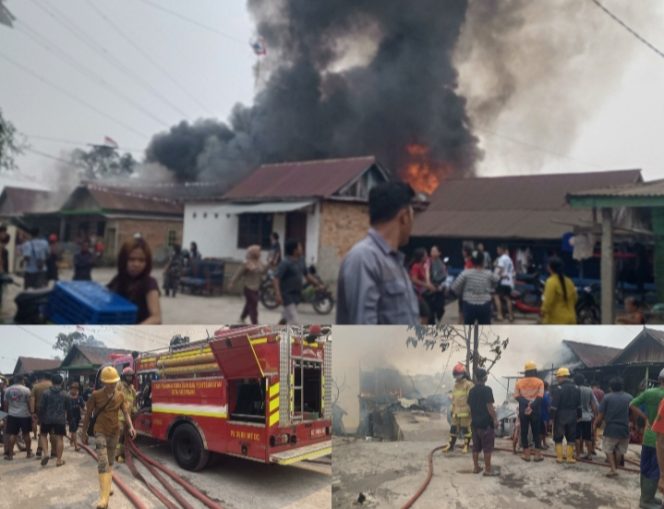 
 Kebakaran Melanda RT 50 Kemang Agung, Tujuh Rumah Hangus dan Empat Terdampak