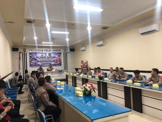 
 Sukseskan Asta Cita Presiden, Polda Sumsel Bersama Puslitbang Polri Kaji Strategi Kamseltibcarlantas Modern