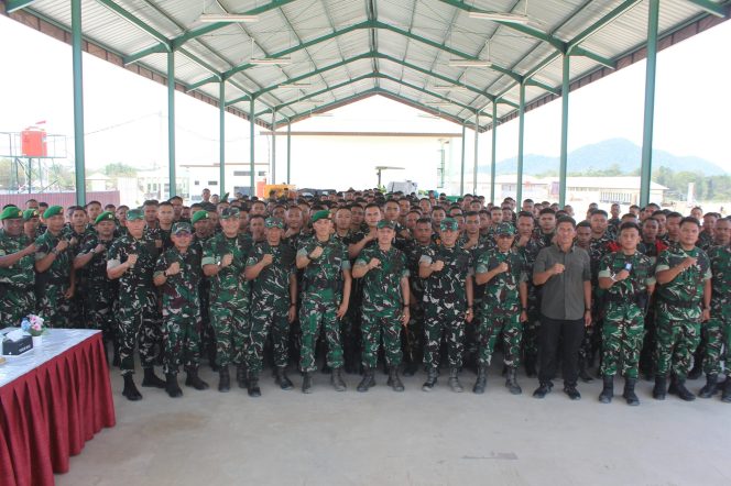 
 Pangdam II/Sriwijaya Beri Motivasi dan Semangat Prajurit Yonif TP 845/KS di Belitung