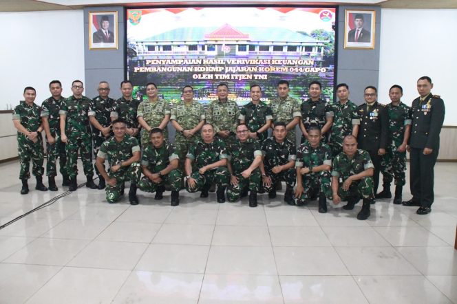 
 Pastikan Program Berjalan Sesuai Ketentuan, Itjen TNI Paparkan Hasil Verifikasi KDKMP Wilayah Korem 044/Gapo