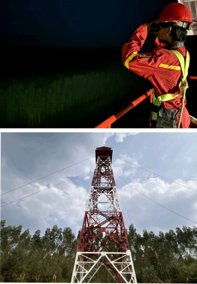 
 Menara Api 32 Meter Pantau Karhutla 24 Jam di Musi Banyuasin Provinsi Sumatera Selatan