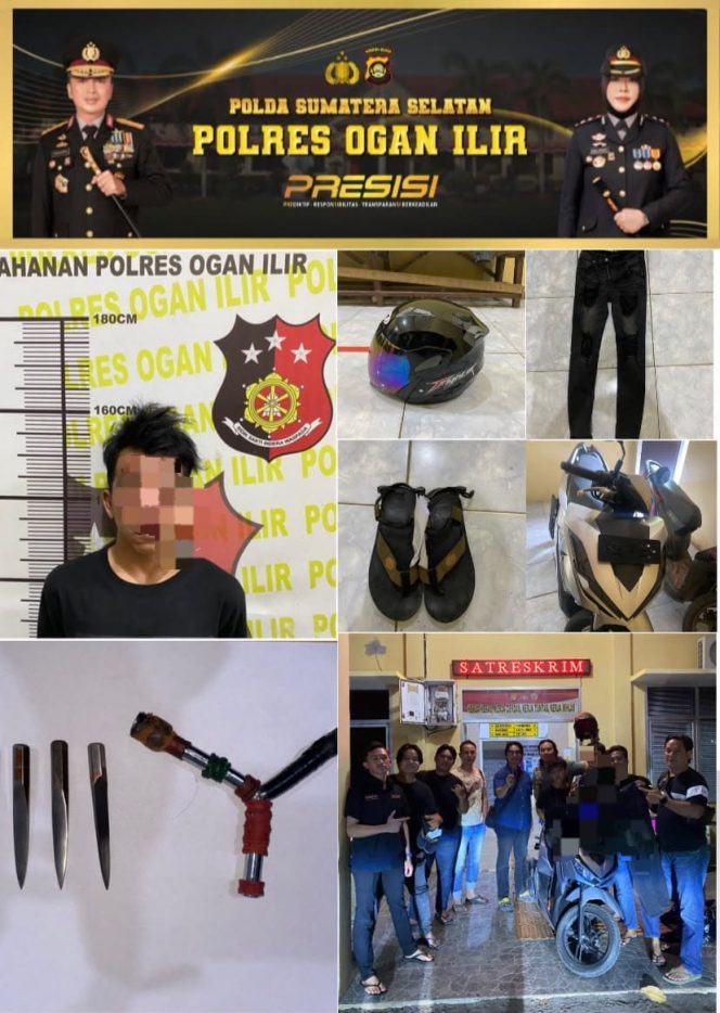 
 Sat Reskrim Polres Ogan Ilir Ringkus Pelaku Curat di 14 TKP
