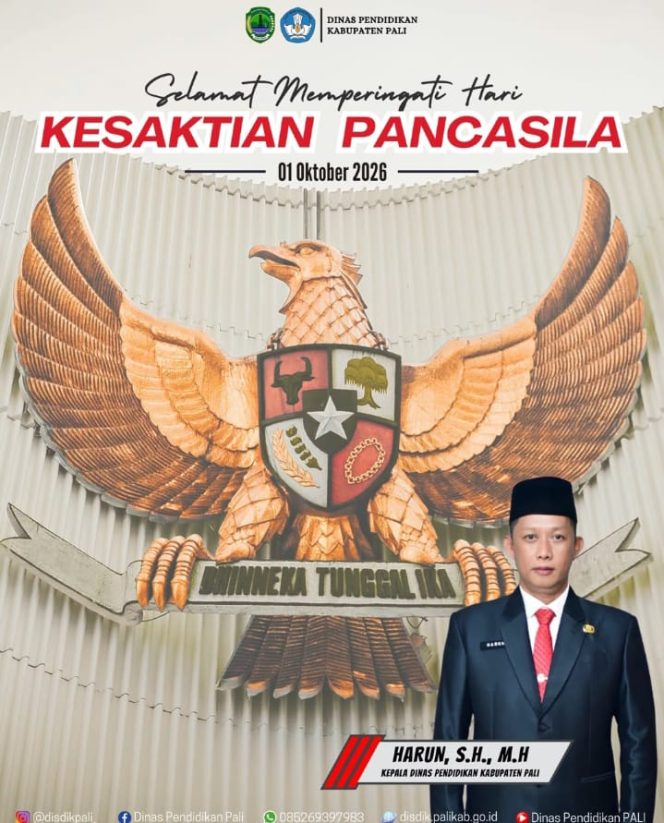 
 Kadisdik PALI Harun, Pancasila Jiwa Pemersatu, Pendidikan Kunci Indonesia Maju